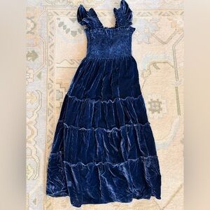 NWOT Hill House Ellie Navy Velvet Nap Dress